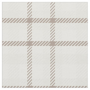 Gingham ruit neutrale koffie latte strepen stof