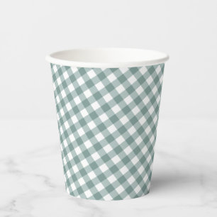 Gingham - Rustic Autumn Herfst Baby shower Papie Papieren Bekers