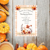 Gingham Rustic Thanksgiving Uitnodiging