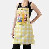 Gingham Sardines Aangepaste Familienaam Schort (Insitu)