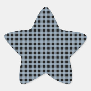 Gingham Slate en Black Ster Sticker