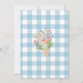 Gingham Something Blue Before I Do Bridal Shower Kaart (Achterkant)