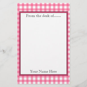 Gingham Stationery Briefpapier