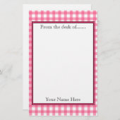 Gingham Stationery Briefpapier (Voorkant / Achterkant)