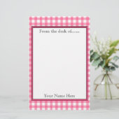 Gingham Stationery Briefpapier (Staand voorkant)