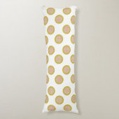 Gingham Stippen, Witte Lichaamskussen (Voorkant Verticaal)