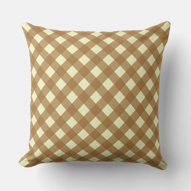GINGHAM - TAN & CREAM KUSSEN (Voorkant)