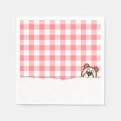 Gingham Teddybeer Picknick Servet (Voorkant)