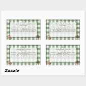 Gingham Trees Gift Christmas Cookie Mix Labels (Vel)