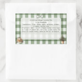 Gingham Trees Gift Christmas Cookie Mix Labels (Tas)