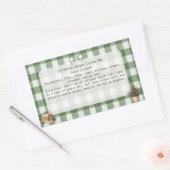 Gingham Trees Gift Christmas Cookie Mix Labels (Envelop)