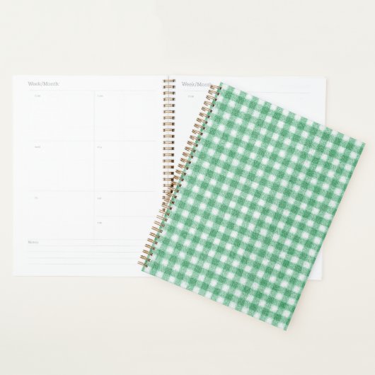 Gingham vert menthe à l'eau (Devant avec enveloppe)