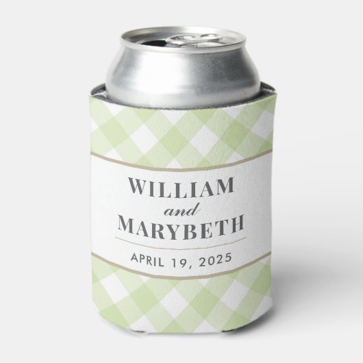 Gingham Wedding Blikjeskoeler (Blikje Voorkant)