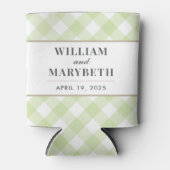 Gingham Wedding Blikjeskoeler (Voorkant)