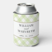 Gingham Wedding Blikjeskoeler (Blikje Achterkant)