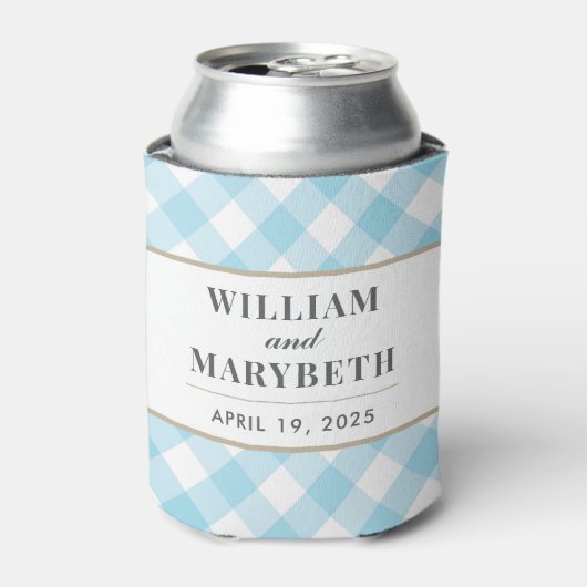 Gingham Wedding Blikjeskoeler (Blikje Voorkant)