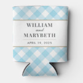 Gingham Wedding Blikjeskoeler (Voorkant)