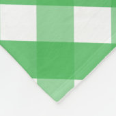 Gingham Whale Personalized Fleece Blanket Deken (Hoek)