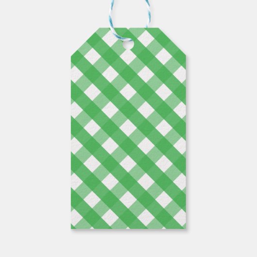 Gingham Whale Personalized Gift Label Cadeaulabel (Achterkant)