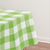 Gingham, wit en groen, controlecalculade tafelkleed (Voorbeeld)