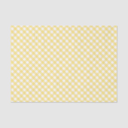 Gingham Yellow Diagonal Pattern Tissuepapier (Voorkant)
