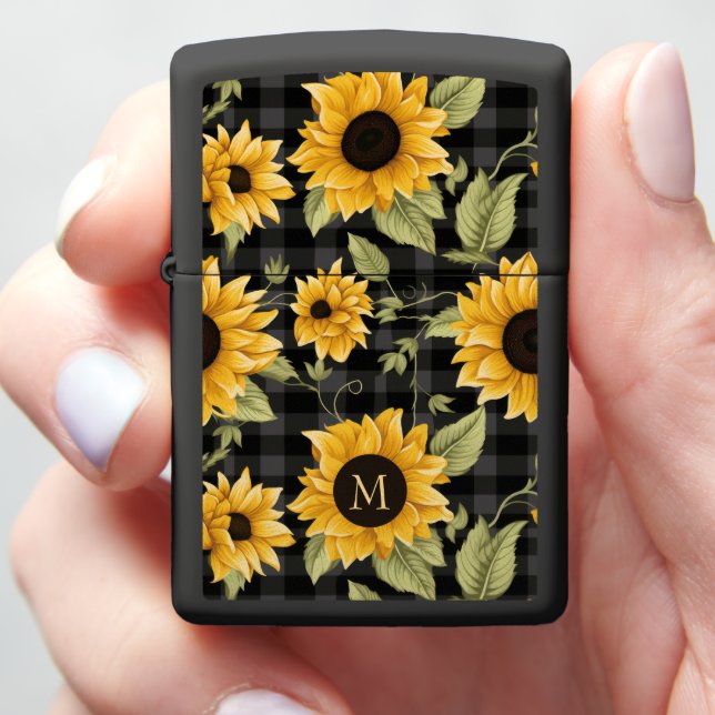 Gingham zonnebloemen patroon (In Hand)