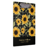 Gingham zonnebloemen patroon klembord (Rechts)