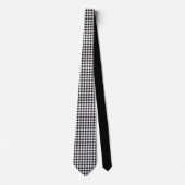 Gingham Zwart Wit Klassieke Das (Voorkant)