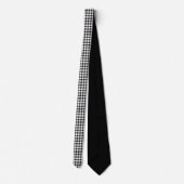 Gingham Zwart Wit Klassieke Das (Achterkant)
