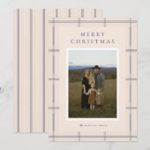 Ginghamrand Feestdagenkaart (Voorkant / Achterkant)