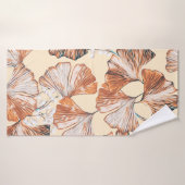 Gingko avec des fruits sans couture motif. Aquarel (Serviette de bain)