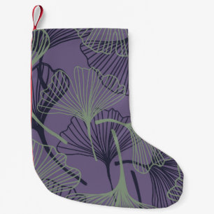 Gingko biloba: abstract patroon. kleine kerstsok