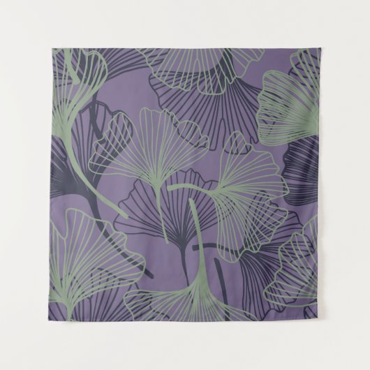 Gingko biloba: abstract patroon. wandkleed (Voorkant)