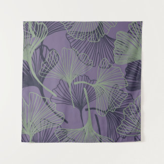 Gingko biloba: abstract  patroon. wandkleed