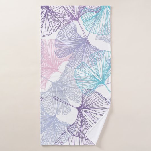 Gingko biloba motif arrière - plan sans soudure. V (Serviette de bain)