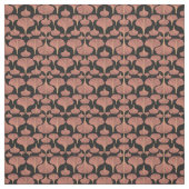 Gingko Black Floral Pattern Stof (Swatch)