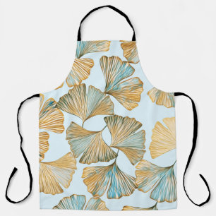 Gingko laat Waterverf naadloos patroon Schort