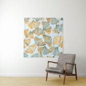 Gingko laat Waterverf naadloos patroon Wandkleed (In situ)