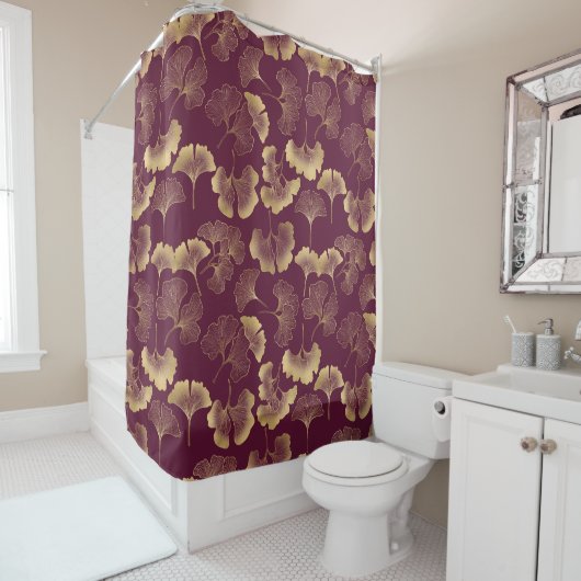 Gingko Leaves Shower Curtain Douchegordijn (In situ)