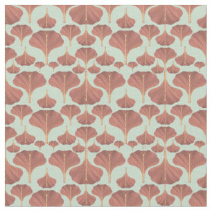  Gingko Mint Floral Pattern Stof