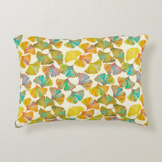 Gingko verlaat op de vloer naadloos. Watercolo Accent Kussen