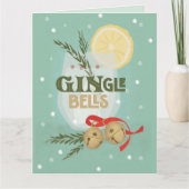 GINgle Bells Folded Holiday Greeting Kaart (Voorkant)