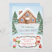 Gingpain maison invitation fête de Noël (Devant / Derrière)