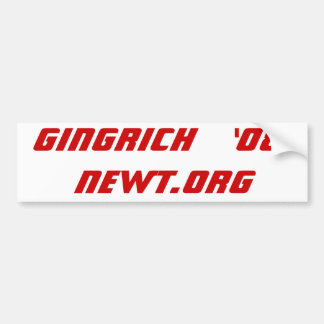 Gingrich   '08 Newt.Org Bumpersticker