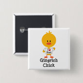 Gingrich Chick Button I Heart Newt (Voorkant /achterkant)