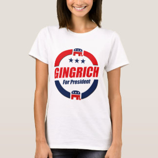 GINGRICH VOOR PRESIDENT (Republikein) T-shirt