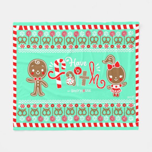 Gingy House 2021 Fleece Blanket (Voorkant (Horizontaal))