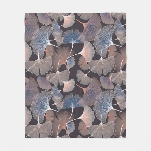 Ginhko vertrekt patroon fleece deken (Voorkant)