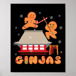 Ginja Ninja Ginjas Gingerbrood Ninjas Kerstmis Gi Poster