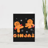 Ginjas Gingerbread Ninjas Funny Ugly Christmas  Kaart (Voorkant)